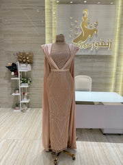 A unique, blue, single-cloche dress crafted with love, perfect for a family gathering.